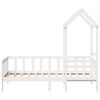 vidaXL Day Bed And Bench Set White Solid pine wood Single