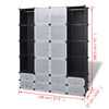 vidaXL Modular Storage Black and White Plastic and steel wire