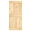 vidaXL Sliding Door with Hardware Set 37.4x82.7" Solid Wood Pine