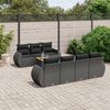 vidaXL Garden Sofa Set Black