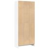 vidaXL Bookcase White Engineered Wood Medium Bookcase Rectangular
