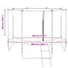 vidaXL Safety Net Black Polyethylene Fits 12 ft trampolines with 8 poles