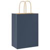 vidaXL Paper Bags 250 pcs with Handles Blue 15x8x21 cm