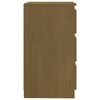 vidaXL Bedside Cabinet Set of 2 Honey Brown Solid Pinewood Medium