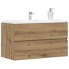 vidaXL Sink Cabinet Artisan oak Engineered wood 35.4 in width