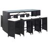 vidaXL Garden Bar Set Black
