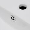 vidaXL Ceramic Bathroom Sink Basin Faucet/Overflow Hole White Rectangular
