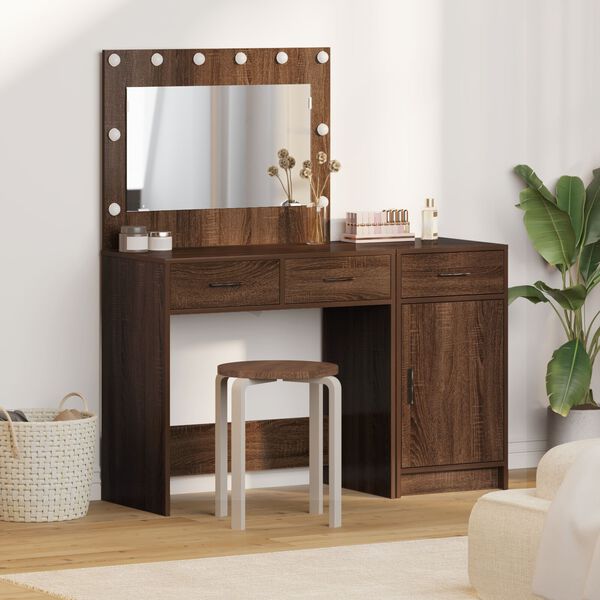 vidaXL Dressing Table 2 pcs Brown 40 x 41 x 75 cm Engineered wood