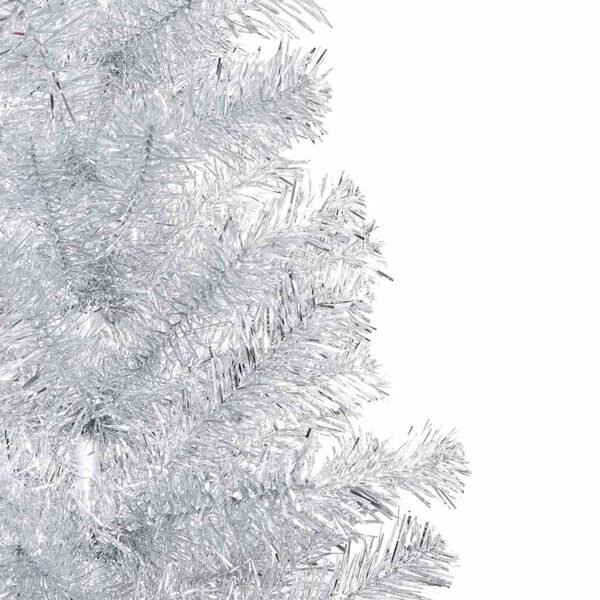 vidaXL Artificial Pre-lit Christmas Tree with Ball Set Silver 59.1" PET