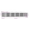 vidaXL Dog Cage Grey Galvanized Steel 32.8x6.6x6.6 ft Durable Dog Cage