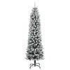 vidaXL Christmas Tree Green and white PVC, PE, Steel 82.7 in tall