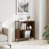 vidaXL Bookcase Brown oak Engineered wood Compact Bookcase Rectangular