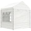 vidaXL Gazebo With Roof White Polyethylene (PE), Galvanized Steel Large