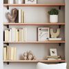 vidaXL Wall Shelf Medium Brown Solid Oak Wood 31.5 x 7.9 x 0.8 in