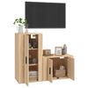 vidaXL TV Cabinet Set Set of 2 Sonoma Oak Engineered wood Medium