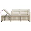 vidaXL Garden Sofa Set Beige, Cream White