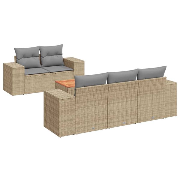 vidaXL Garden Sofa Set Beige