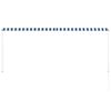 vidaXL Retractable Awning 118.1"x59.1" Blue and White