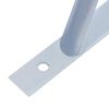 vidaXL Support Brackets for Fence Post 3 pcs Galvanized Steel