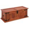 vidaXL Storage Chest Brown Solid Acacia Wood, MDF 23.6 x 9.8 x 8.7 in