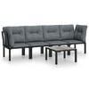 vidaXL Garden Lounge Set Black and grey