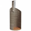 vidaXL Outdoor Shower Grey PE rattan, powder-coated steel, solid acacia wood