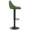 vidaXL Bar Stool Set of 2 Dark Green Velvet (100% polyester), Steel
