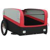 vidaXL Bike Trailer Black and Red 99.2 lb Iron