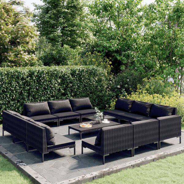 vidaXL Garden Lounge Set Dark Grey