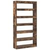vidaXL Book Cabinet Smoked Oak 39.37 x 11.81 x 77.95 in