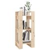 vidaXL Book Cabinet Natural Wood Solid Pine Wood Medium Storage