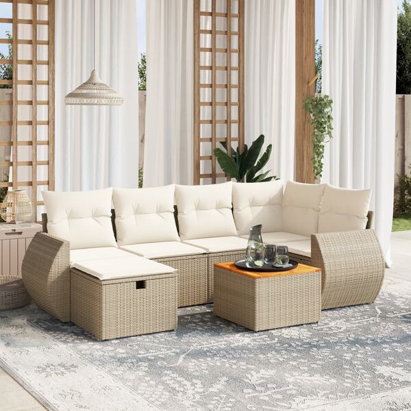 vidaXL Garden Sofa Set Beige