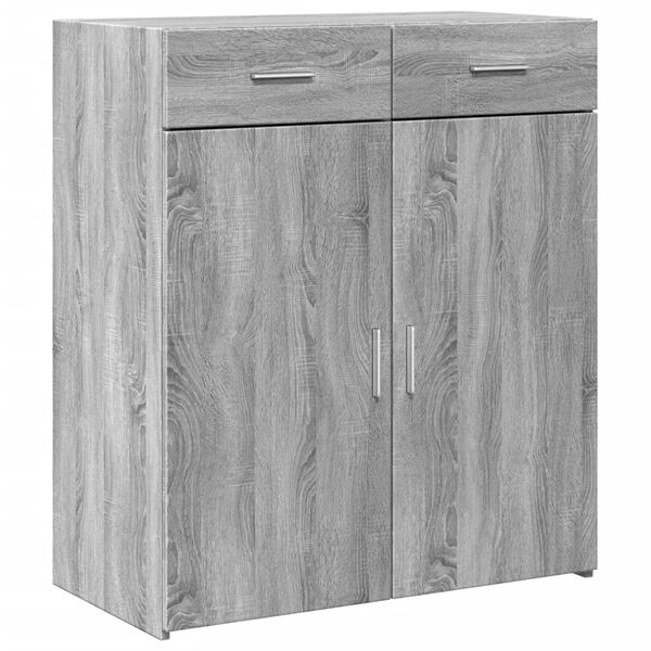 vidaXL Sideboard Gray Sonoma 31.5"x16.7"x36.6" Engineered Wood