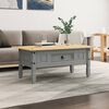 vidaXL Coffee Table Grey body and brown top Solid pinewood
