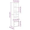 vidaXL Bookcase White Engineered wood Medium Bookcase Rectangular