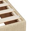 vidaXL Bed Frame Cream 100% Polyester, Plywood, Engineered Wood Twin