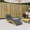 vidaXL Sun Lounger Cushion Melange Anthracite 100% polyester