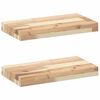 vidaXL Floating Shelf Set of 2 Natural Solid Acacia Wood (Untreated)