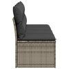 vidaXL Garden Sofa Grey Poly Rattan 4-seater Adjustable Feet