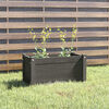 vidaXL Garden Planter Grey Solid pinewood 23.6x12.2x12.2 in Durable
