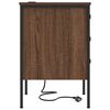 vidaXL Bedside Cabinet 2 pcs Brown Oak 16.54 x 16.14 x 24.02 in