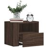 vidaXL Wall-mounted Bedside Cabinet Set of 2 Brown Oak Engineered Wood