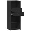 vidaXL Highboard Black Engineered wood Standard Highboard Rectangular
