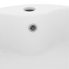 vidaXL Luxury Wash Basin with Overflow Matt White 14.2x5.1" Ceramic