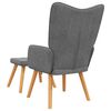 vidaXL Relaxing Chair With Stool Dark Grey