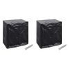vidaXL Garden Furniture Cover Set of 2 Black Polyethylene, aluminum