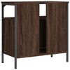 vidaXL Bathroom Sink Cabinet Brown Oak Engineered Wood, Powder-Coated Steel
