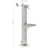 vidaXL Water Column Silver Stainless steel 304 37.4 in tall Durable