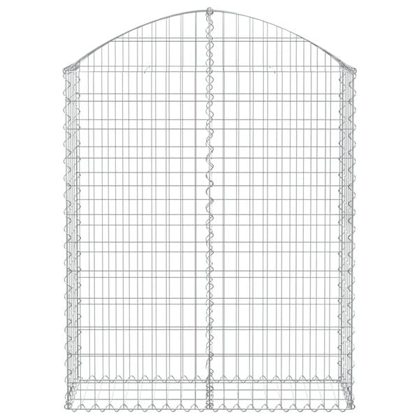 vidaXL Gabion Basket Galvanized Silver Galvanized Iron Large