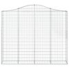 vidaXL Arched Gabion Baskets 13 pcs 78.7x11.8x160/180" Galvanised Iron